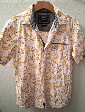 Mens Modern Culture Bana Print Button Down Medium